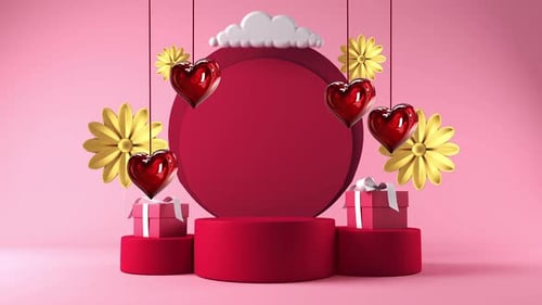 Valentines Day With Decorations Loop