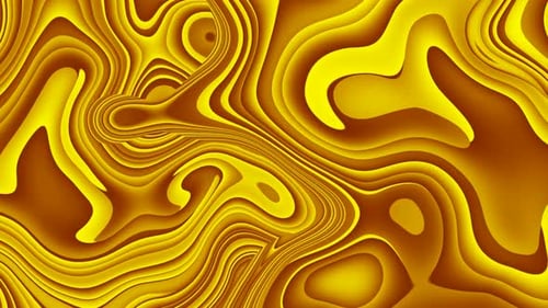 Abstract Yellow Fluid Morphing Background Animation