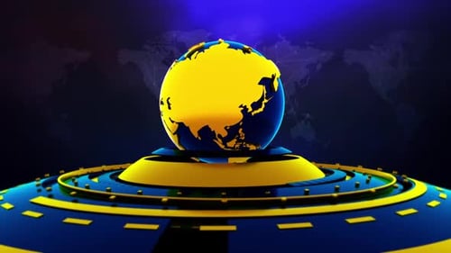 News Background Yellow Loop