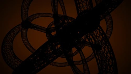 Abstract Red Geometric Network Looping Animation