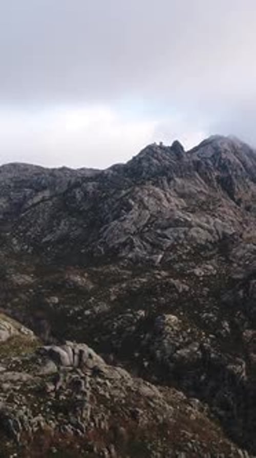 Vertical Video of Mountain Top Aerial View