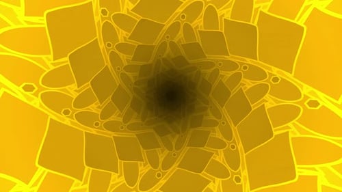 Hypnotic Geometric Abstract Mandala Pattern Loop Background
