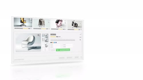 Animated E-commerce Website Interface for Online Shopping Experience