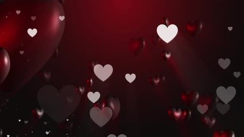 Valentines Hearts Background Loop