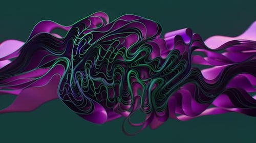 Abstract Fluid Wavy Lines Background Animation