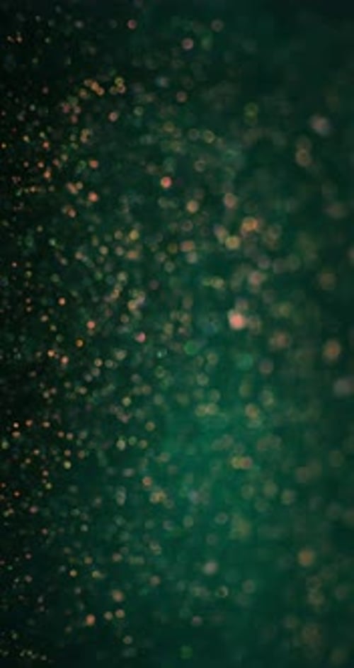 Emerald Green Background with Gold Glittering Bokeh