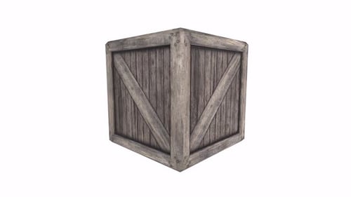 Rustic Wooden Crate with Diagonal Beams