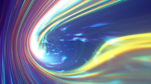 Abstract Light Tunnel Animation with Futuristic Speed Trails