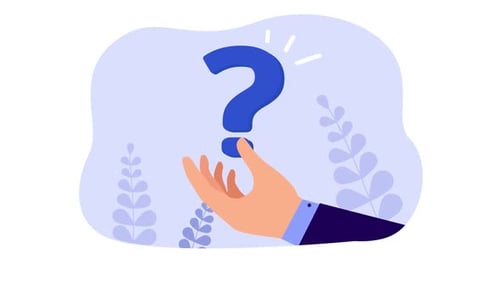 Man Hand Holding Question Mark Animation