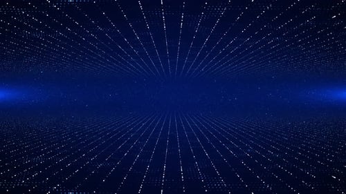 Deep Abstract Stage Background Flying Into Digital Technologic Tunnel 3D Big Data Digital Tunnel