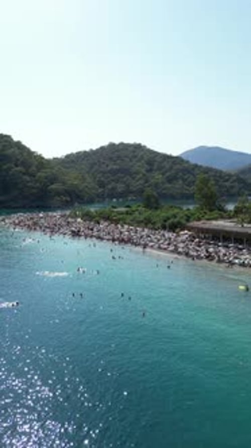 beauty of a turquoise beach.