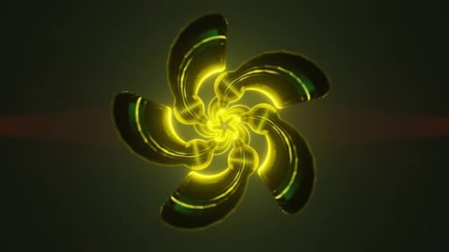 Hypnotischer und lebendiger VJ Loop mit farbenfrohen kaleidoskopischen Effekten