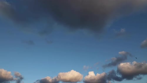 Time Lapse of Clouds Transitioning from Day to Night