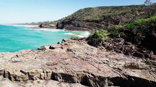 Paysage Marin Turquoise Dans Le Comté De Noosa, Queensland, Australie - Vue aérienne par Drone