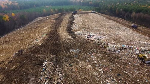 Household Waste Landfill Aerial View
