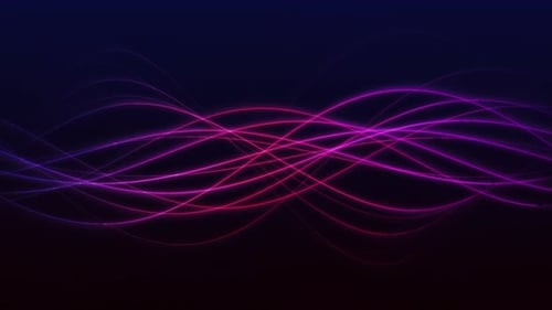 Abstract Neon Flowing Wavy Lines Background Loop