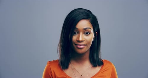 Young Woman Smiling and Laughing in Close Up