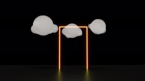 Neon Portal Cloud Color Lights Change Intro Endless