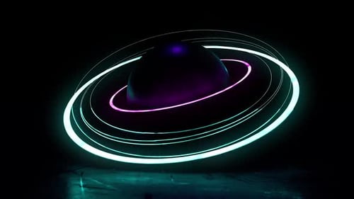 Technology Background neon light