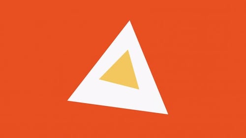 Animated Geometric Shape Transitions with Flat Design Style