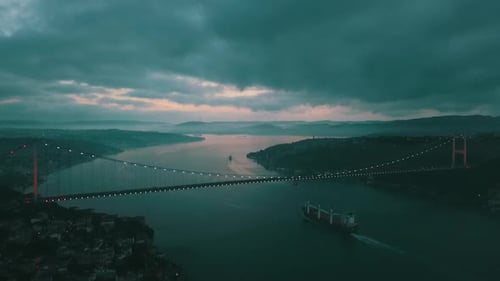 Bosphorus Bridge At Sunrise