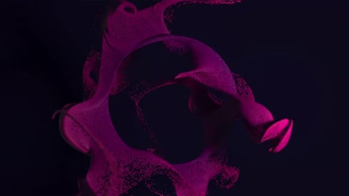 3d Abstract Background Particles Moving