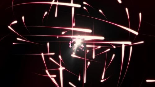 Atome dont le noyau, les neutrons, les protons et les électrons brillent