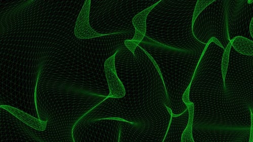 Fundo animado de linha verde Net Wave