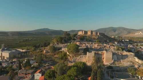 Ruines épiques de l'ancienne ville de Selçuk en Turquie, vestiges historiques, paysage époustouflant