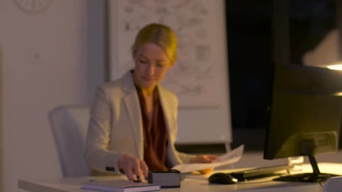 Late Night Office Technology Overwork