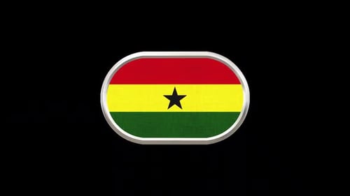 Animated 3D Ghana Flag Loop