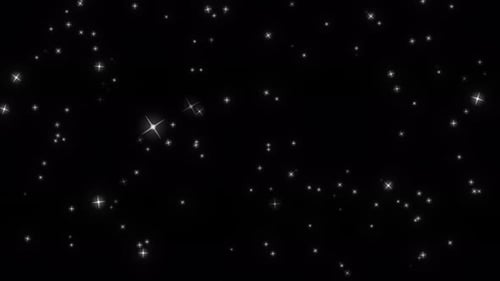 Twinkling Glittering Stars Alpha Channel Overlay
