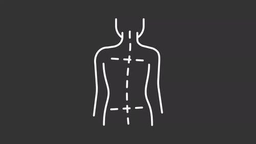 Human Spine Pulsating Icon Animation for Medical Graphics