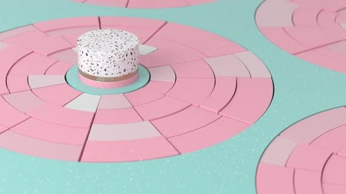 Animated Geometric Circular Pattern with Rotating Segments