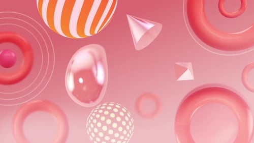 Smooth Animated Abstract 3D Shapes Seamless Loop Background