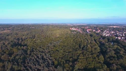 Witham, Essex UK. Drone aerial footage of the Essex countryside.