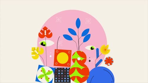 2D Abstract Elements Animated 4K