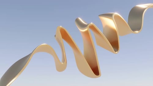 Gold Tape Ribbon Curve Curly Strip Able to Loop Endless