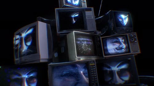Rostros siniestros de Anonymous en la televisión
