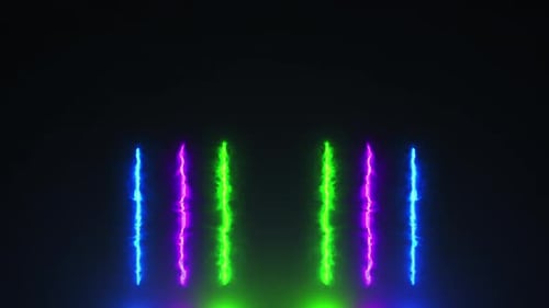 Neon Electric Glow Lines Transition Effect