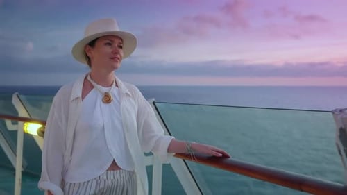 Experiencing a Beautiful Evening on a Luxurious Cruise Ship in the USA