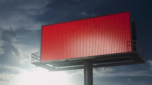 Grungy Text Reveal on Outdoor Billboard Advertising Mockup