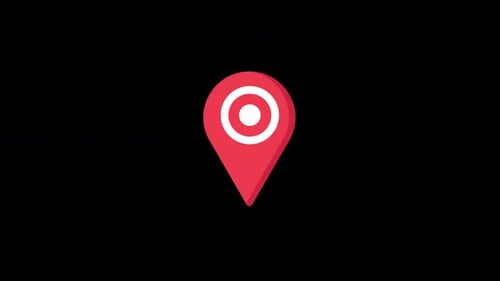Animated Pulsing Location Pin Map Icon