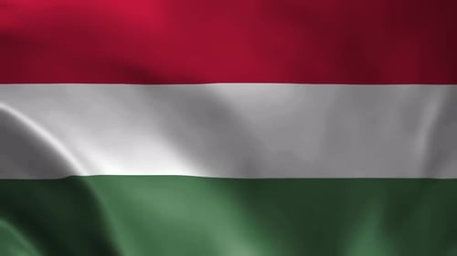 Realistic Waving Hungarian Flag Seamless Animation