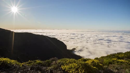 Coucher de soleil à La Palma, Îles Canaries, Espagne