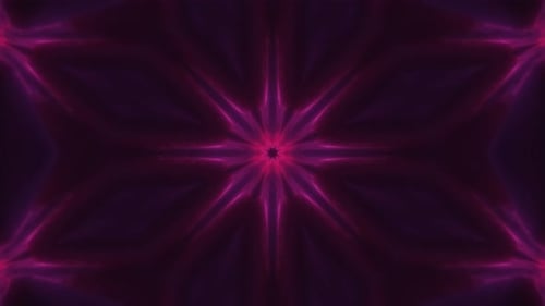 Dynamic Abstract Glowing Magenta Kaleidoscope Pattern Background