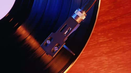 Classic Vinyl Record Turntable Spin Analog Sound Music Concept Retro Vibes