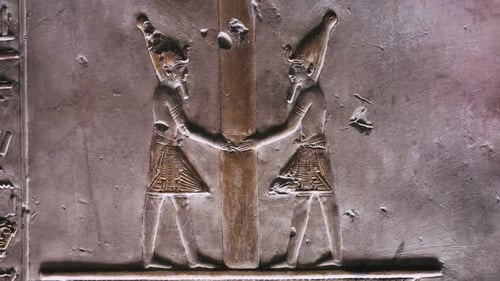 Paintings In The Ancient Egyptian Temple Of Abydos