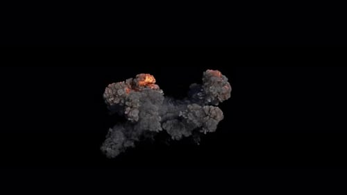 Aerial Explosion, transparent background