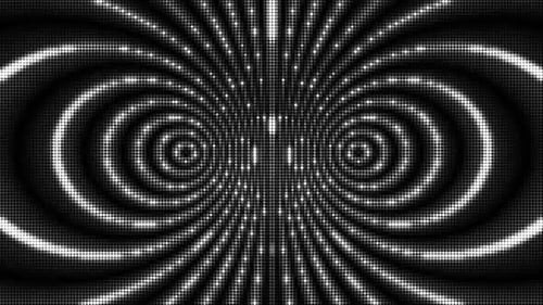 Dynamic light pulse wave expands, energetic abstract digital background